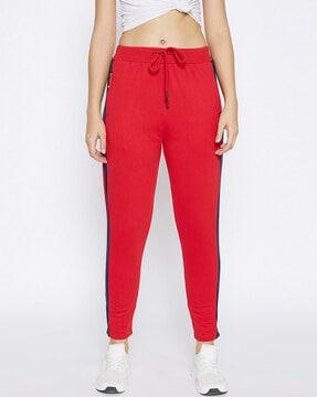 ankle length track pants with side taping