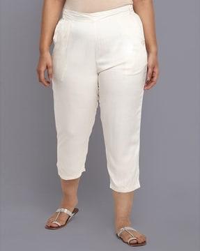 ankle-length trousers with slip pockets