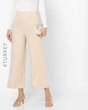 ankle-length wide leg pants