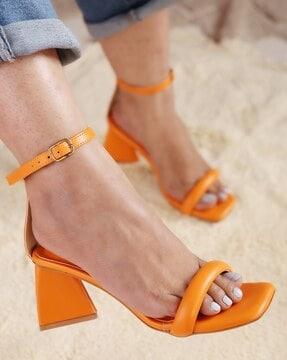 ankle-strap chunky heeled sandals