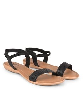 ankle-strap slip-on flat sandals