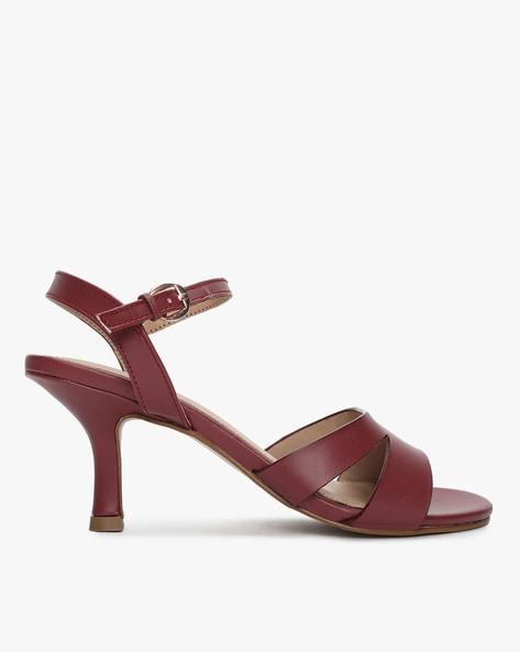 ankle-strap stilettos with buckle closure