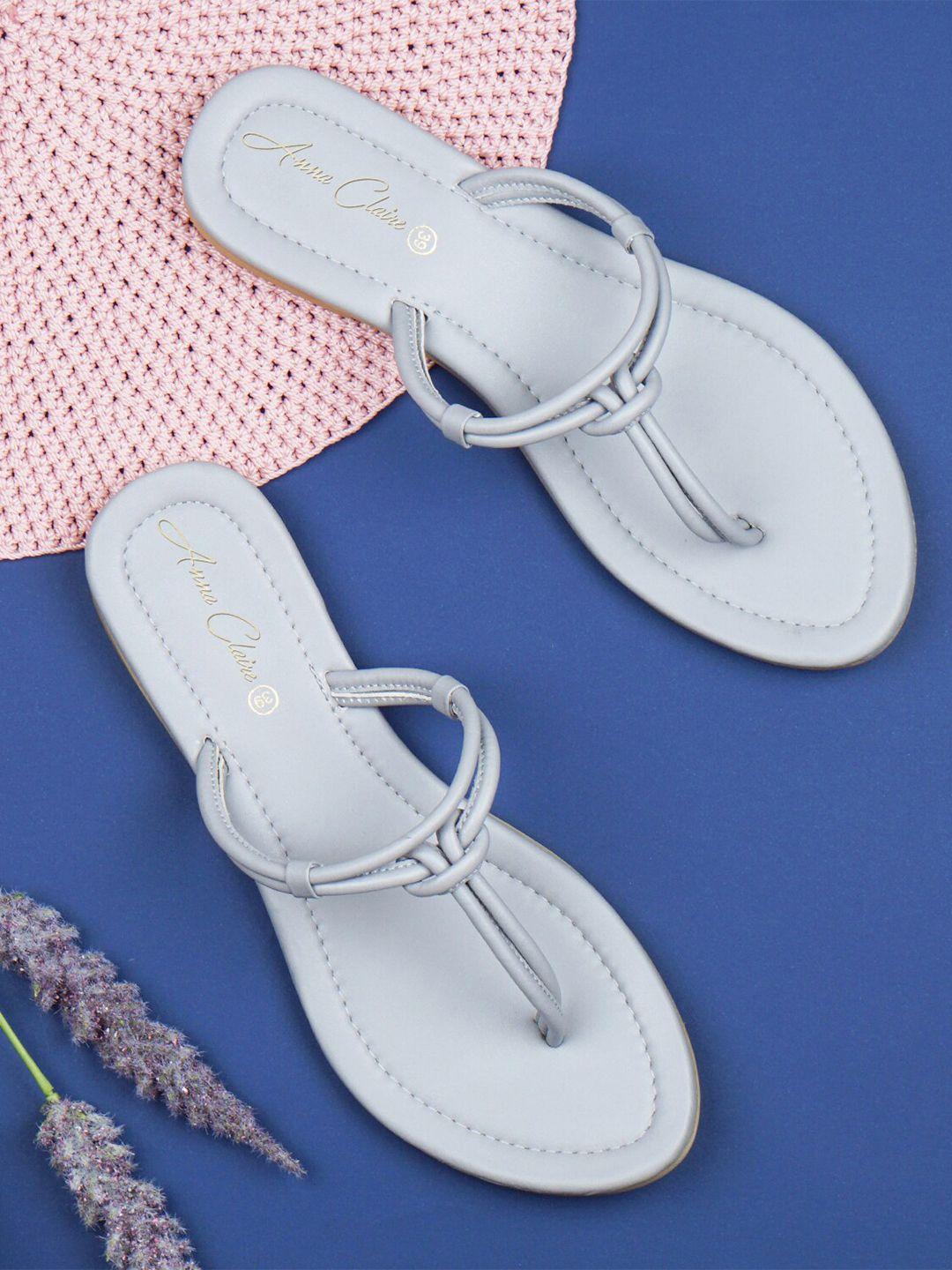 anna claire knot detail t-strap flats