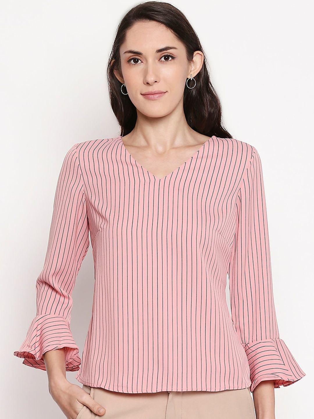 annabelle by pantaloons women pink striped top