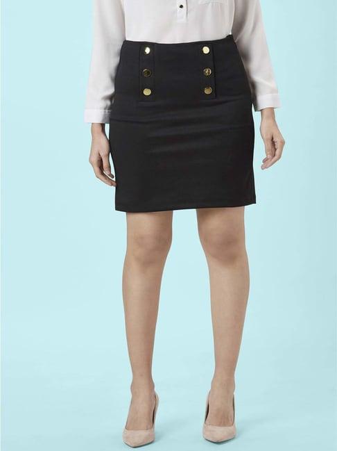 annabelle by pantaloons black bodycon skirt