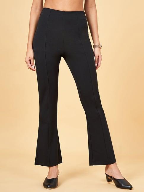 annabelle by pantaloons black high rise trousers