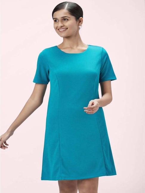 annabelle by pantaloons blue shift dress