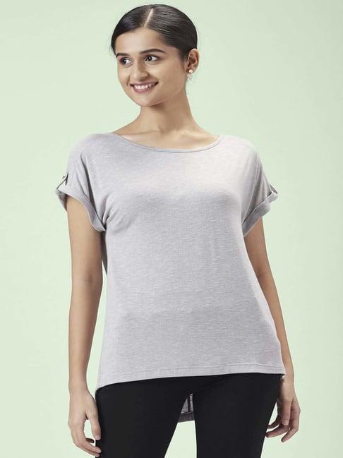 annabelle by pantaloons grey regular fit t-shirt