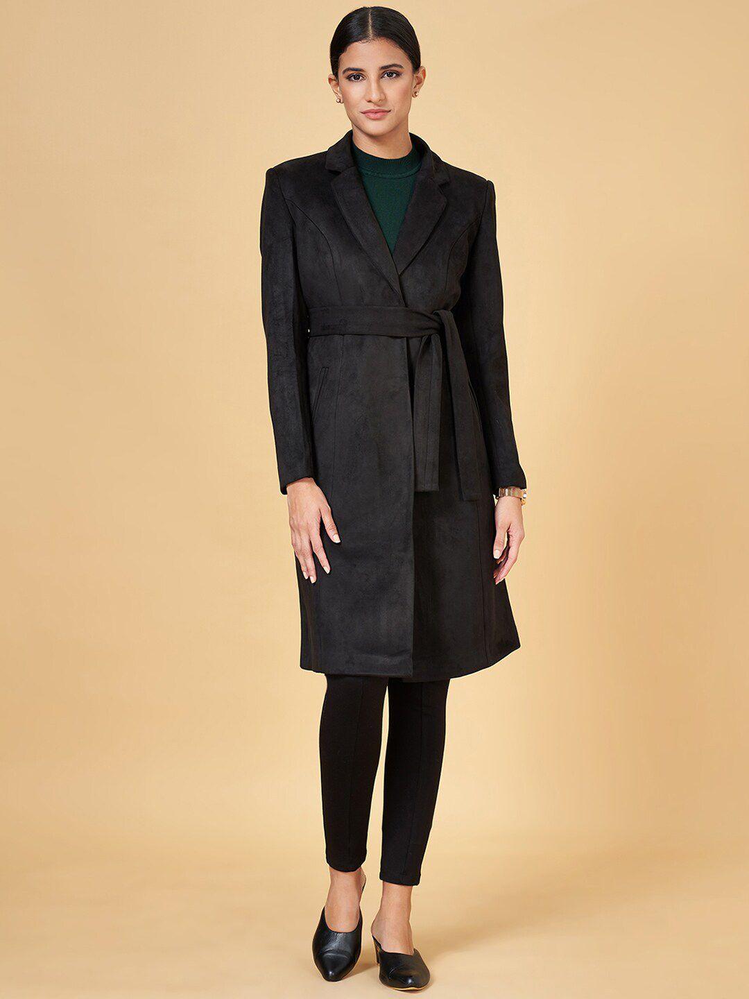 annabelle by pantaloons notched lapel collar longline overcoat