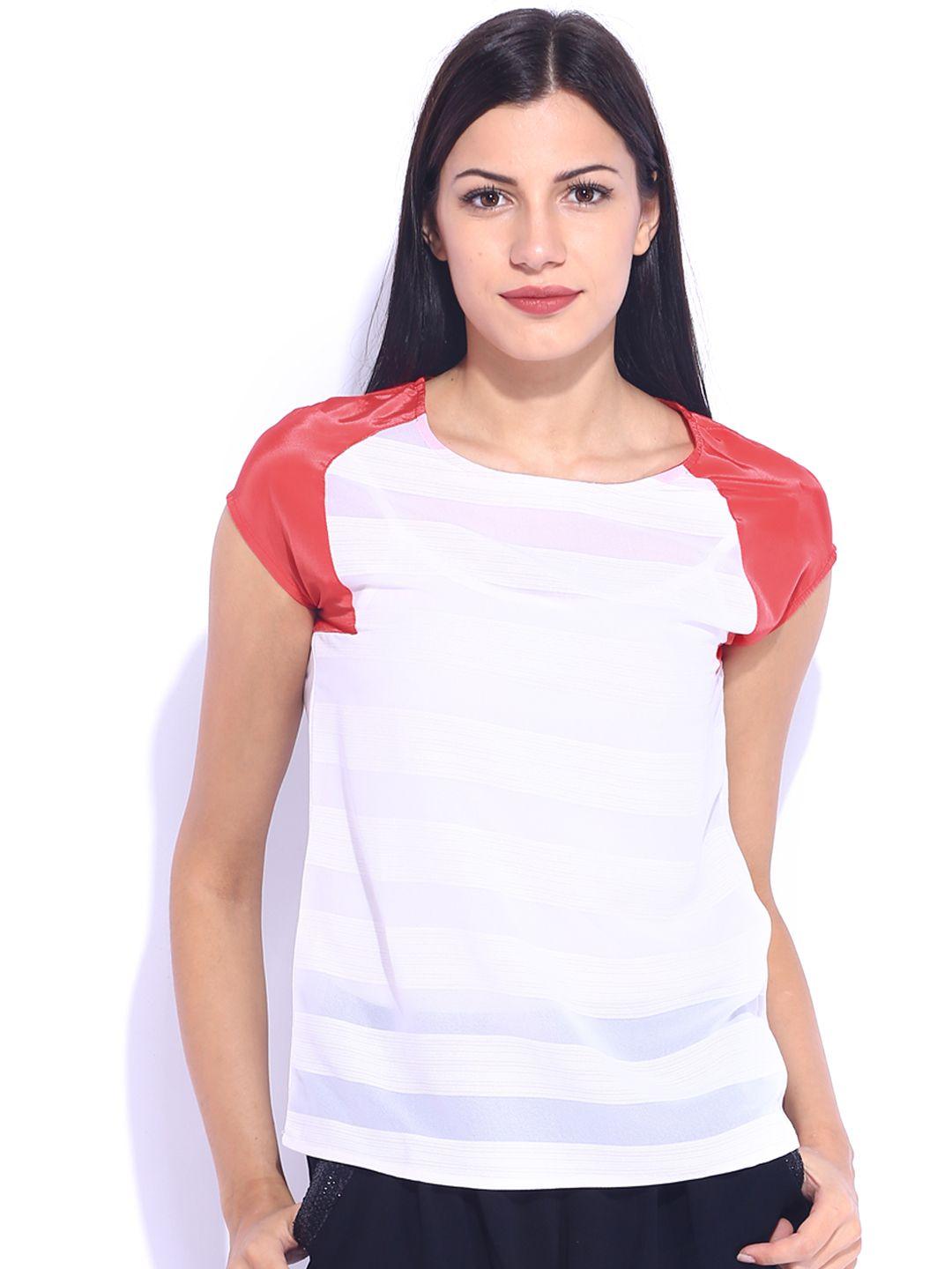 annabelle by pantaloons off-white sleeveless top