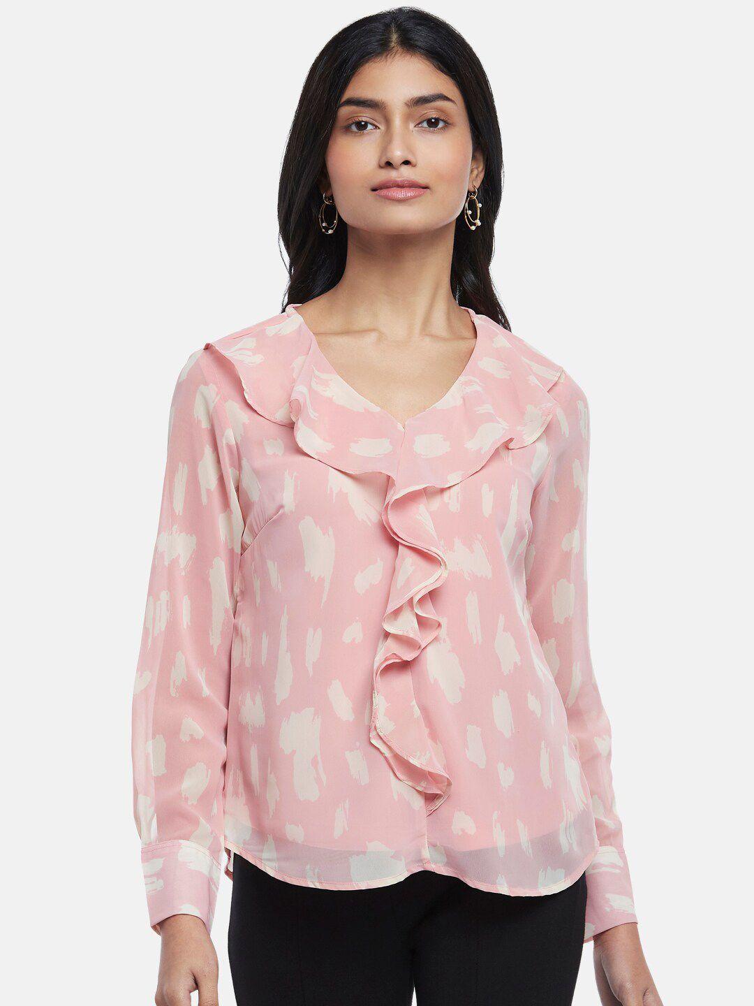 annabelle by pantaloons pink print top