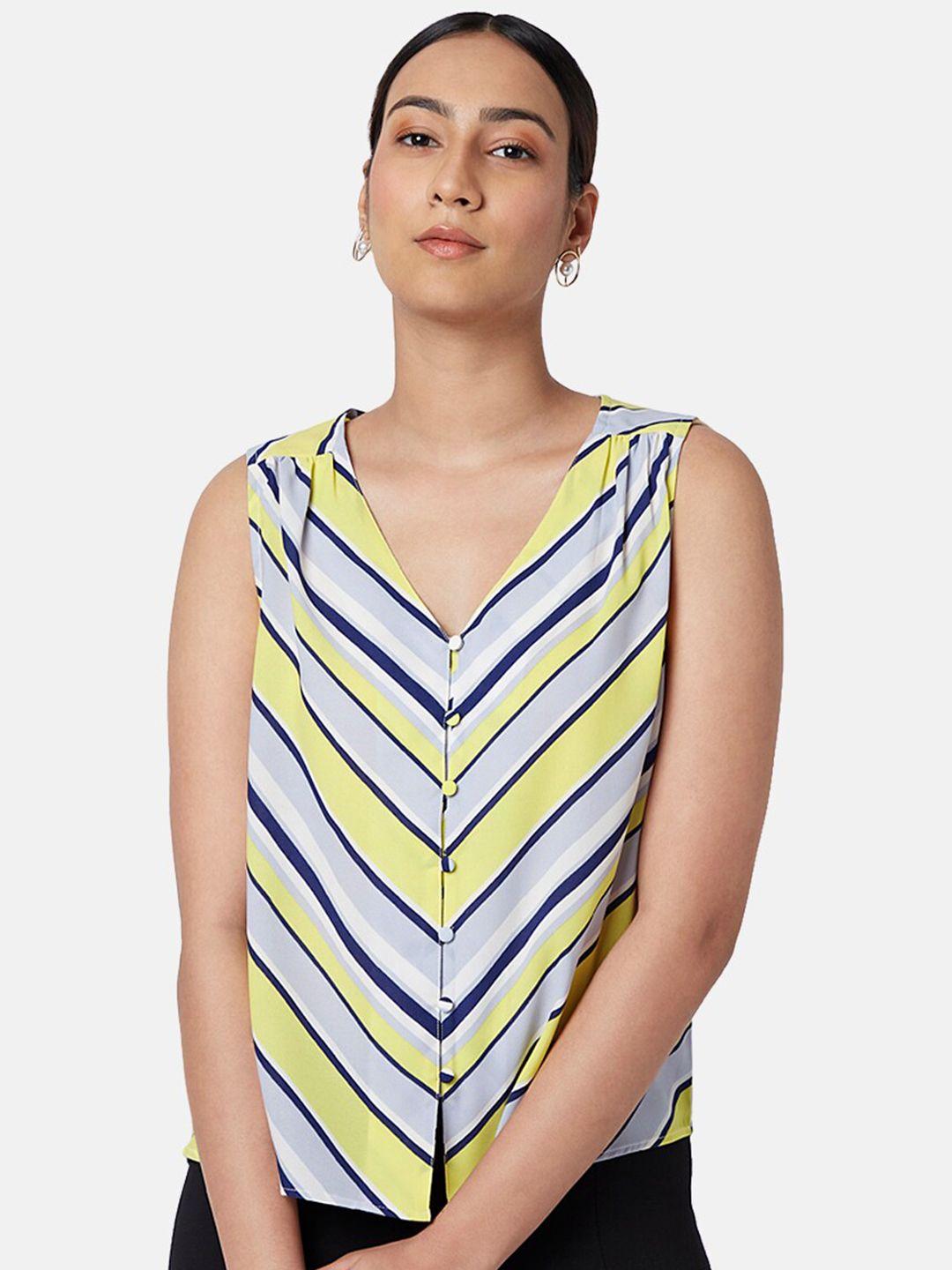 annabelle by pantaloons vertical striped sleeveless top