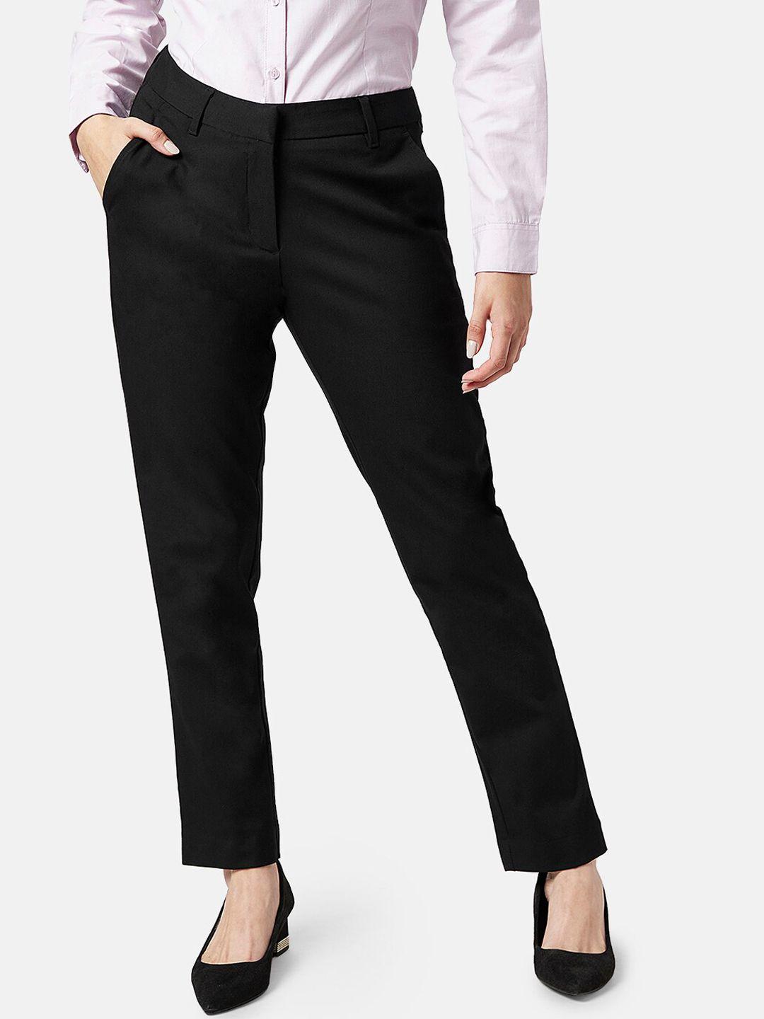 annabelle by pantaloons women mid-rise formal trousers