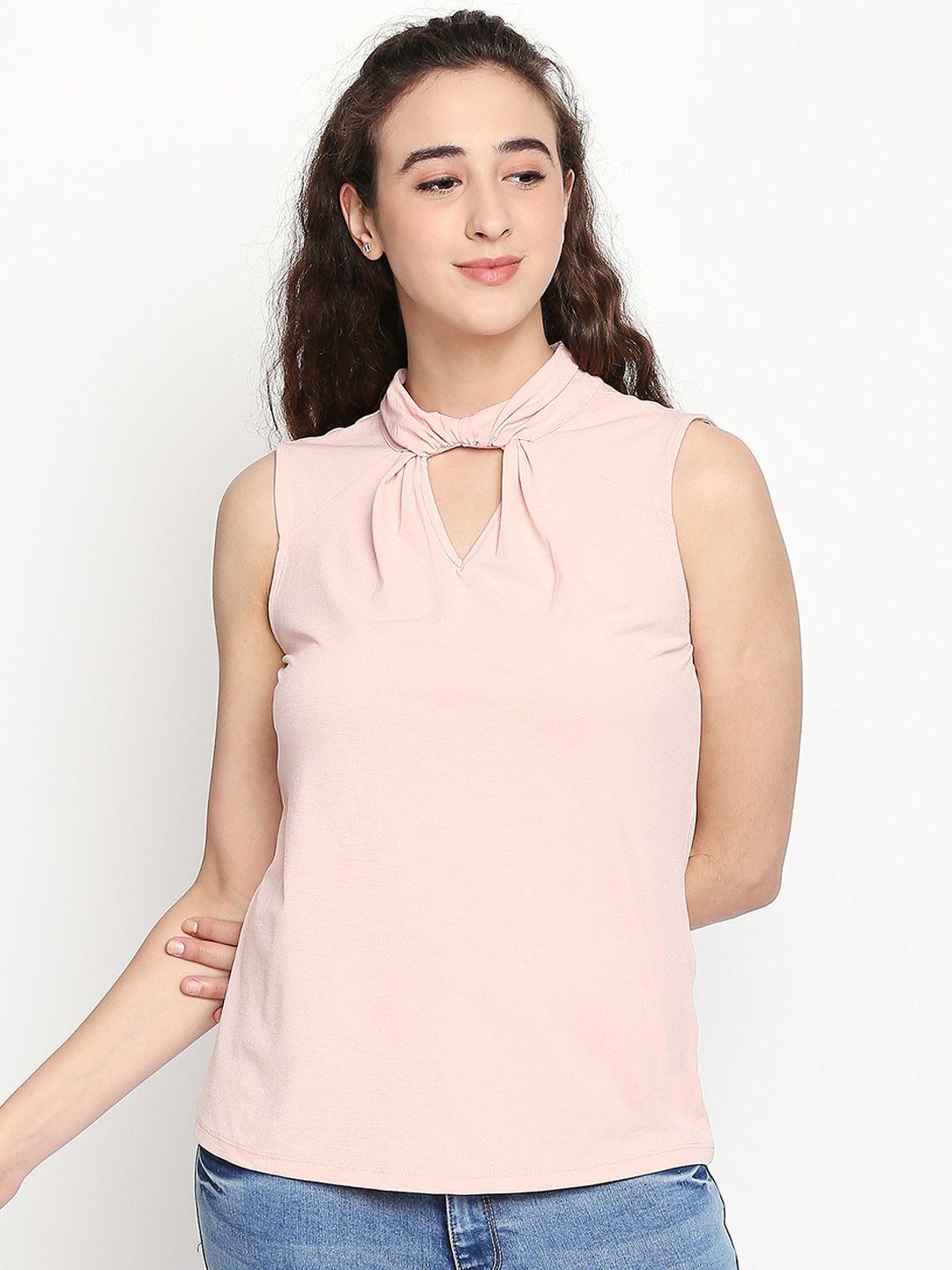 annabelle by pantaloons women pink solid top