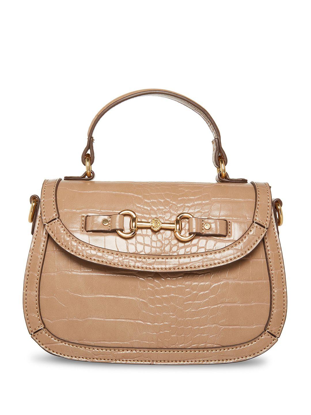 anne klein croc textured structured satchel