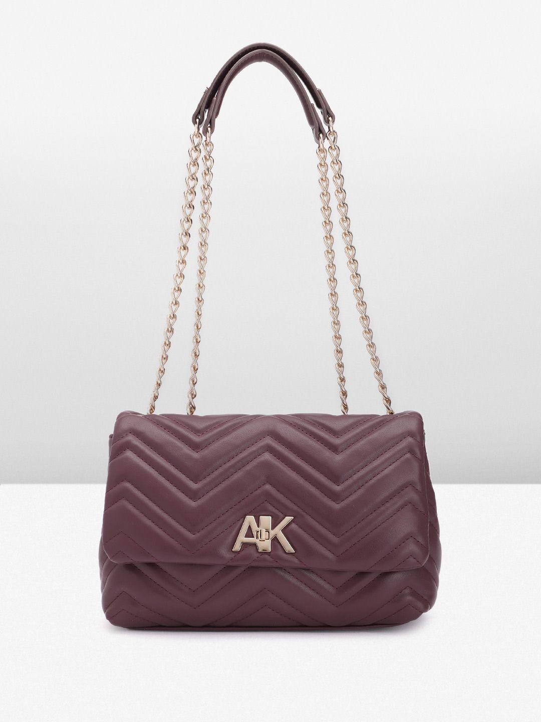 anne klein quilted textured structured sling bag