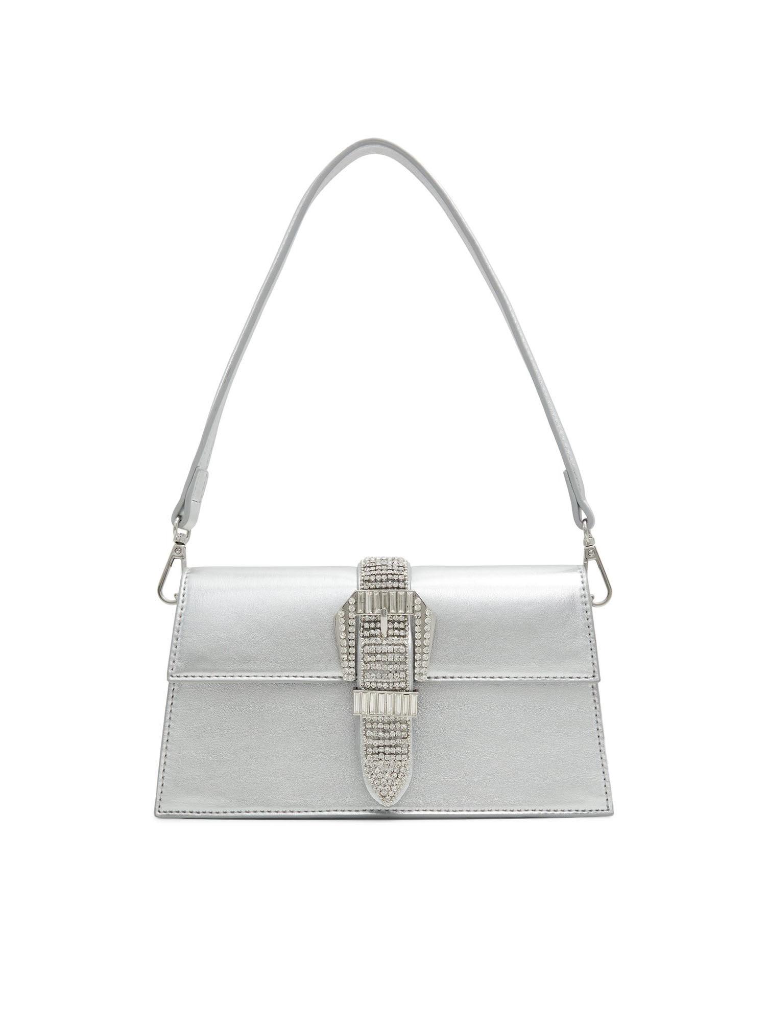 annmarie womens silver shoulder bag (m)