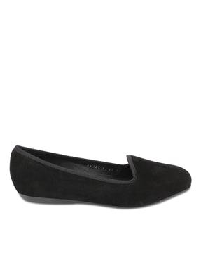 annytah women suede leather black ballerina