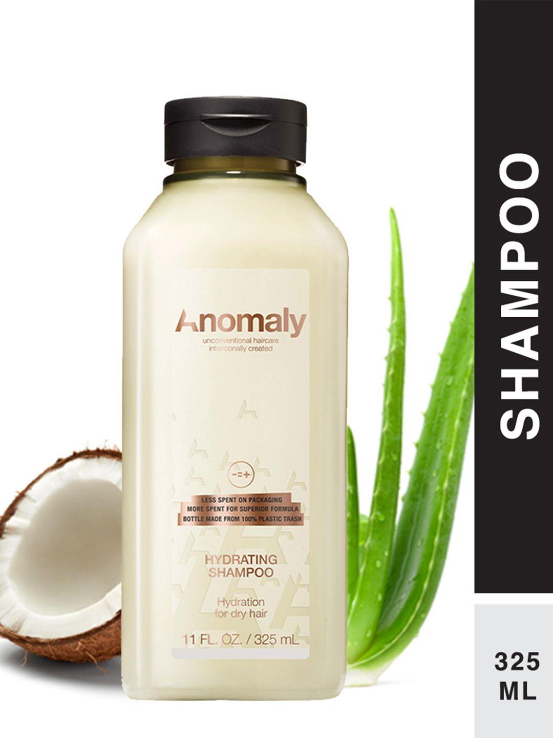 anomaly hydrating shampoo for dull & dry hair with coconut oil & aloe vera - 325 ml