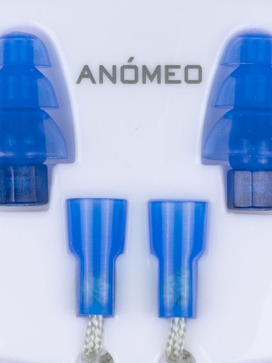 anomeo set of 2 blue solid swimming ear plugs