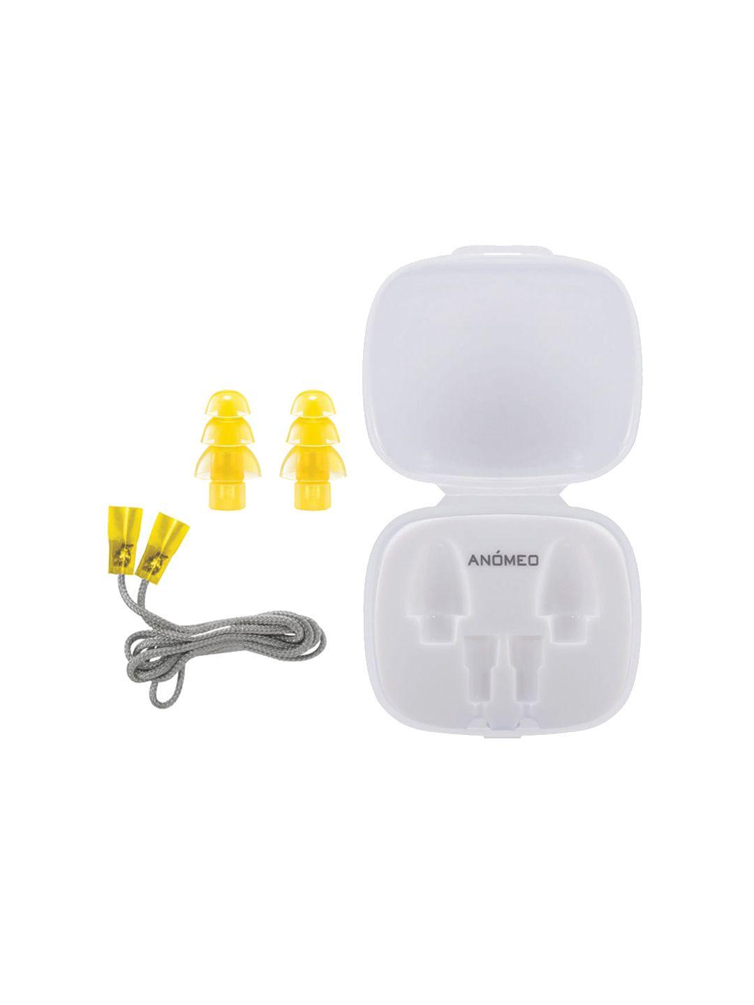 anomeo set of 2 yellow solid ear plugs