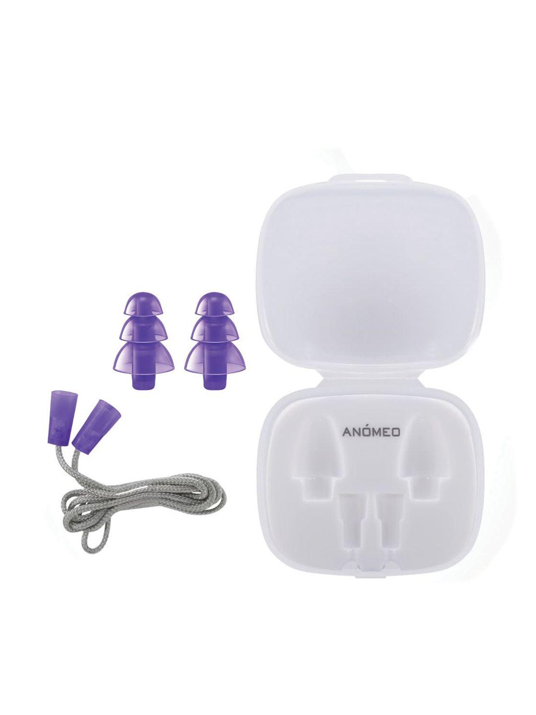 anomeo violet hypoallergic ear plugs - relax travel accessory