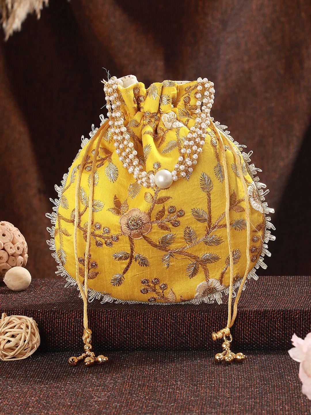 anouk embroidered embellished potli clutch