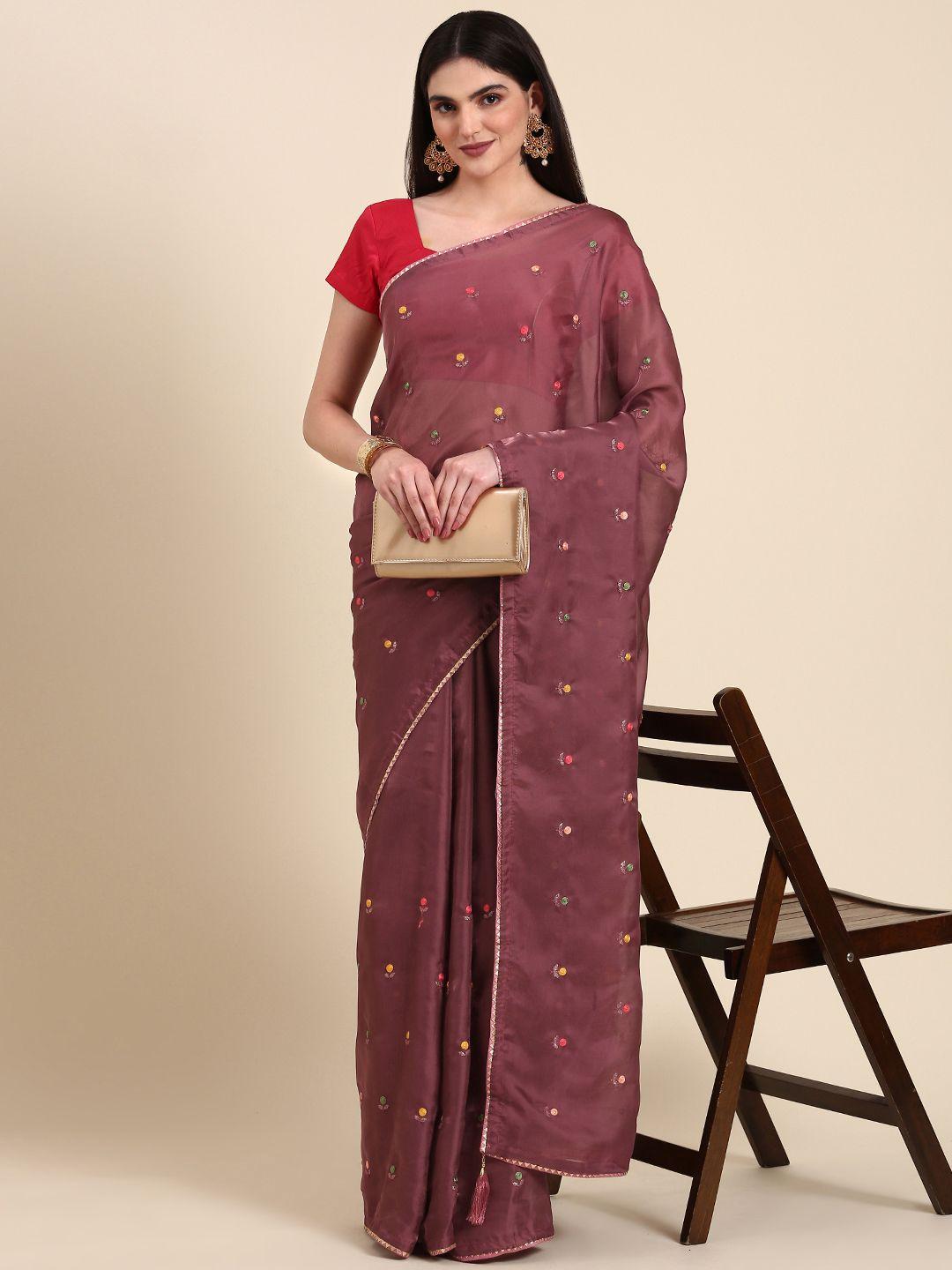 anouk ethnic motifs gotta patti silk blend saree