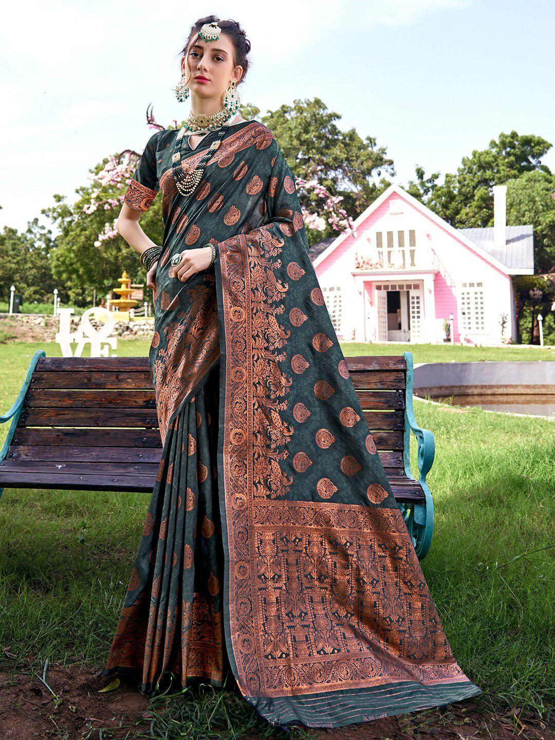 anouk ethnic motifs woven design zari detailed banarasi saree
