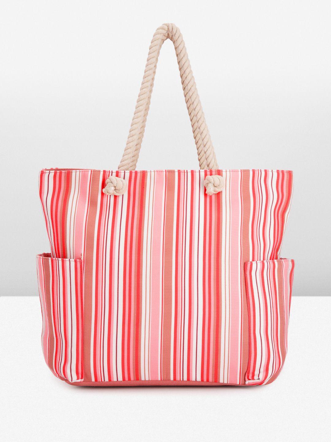 anouk striped oversized structured tote bag