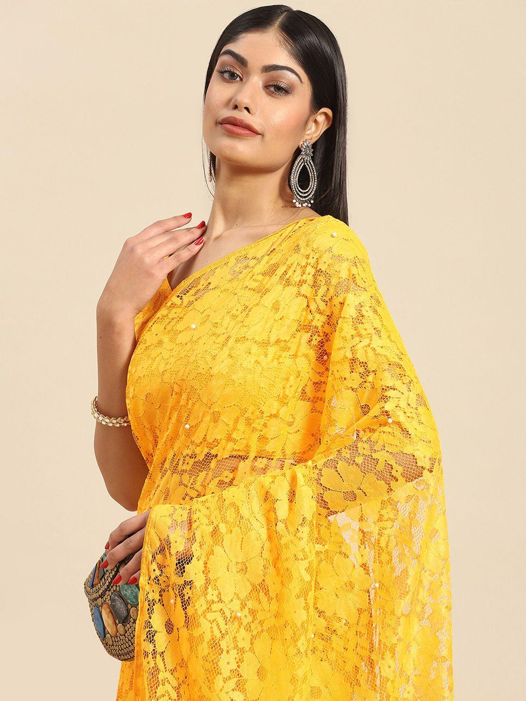 anouk woman floral net saree