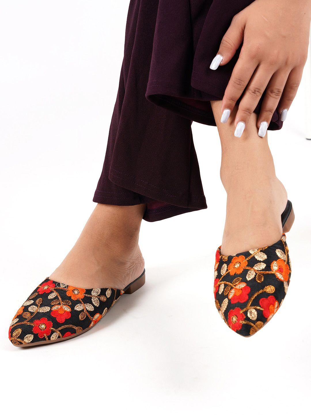 anouk women embroidered mules