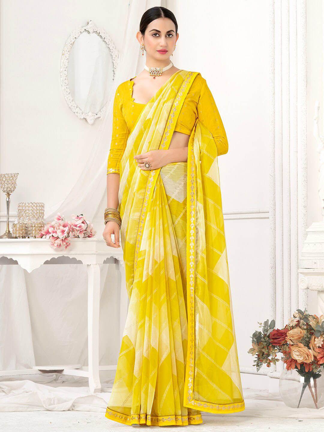 anouk abstract printed pure chiffon saree