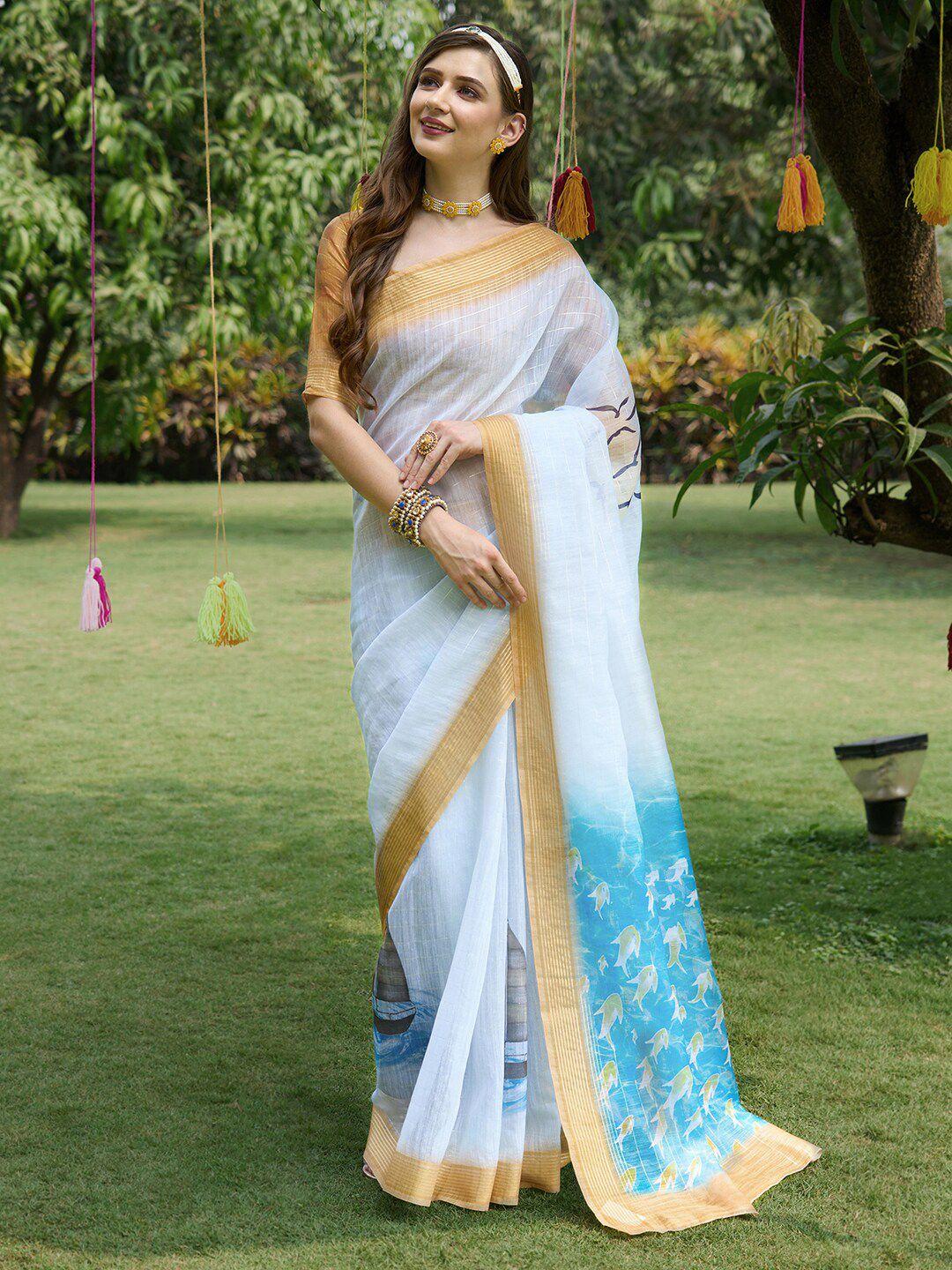 anouk abstract printed saree