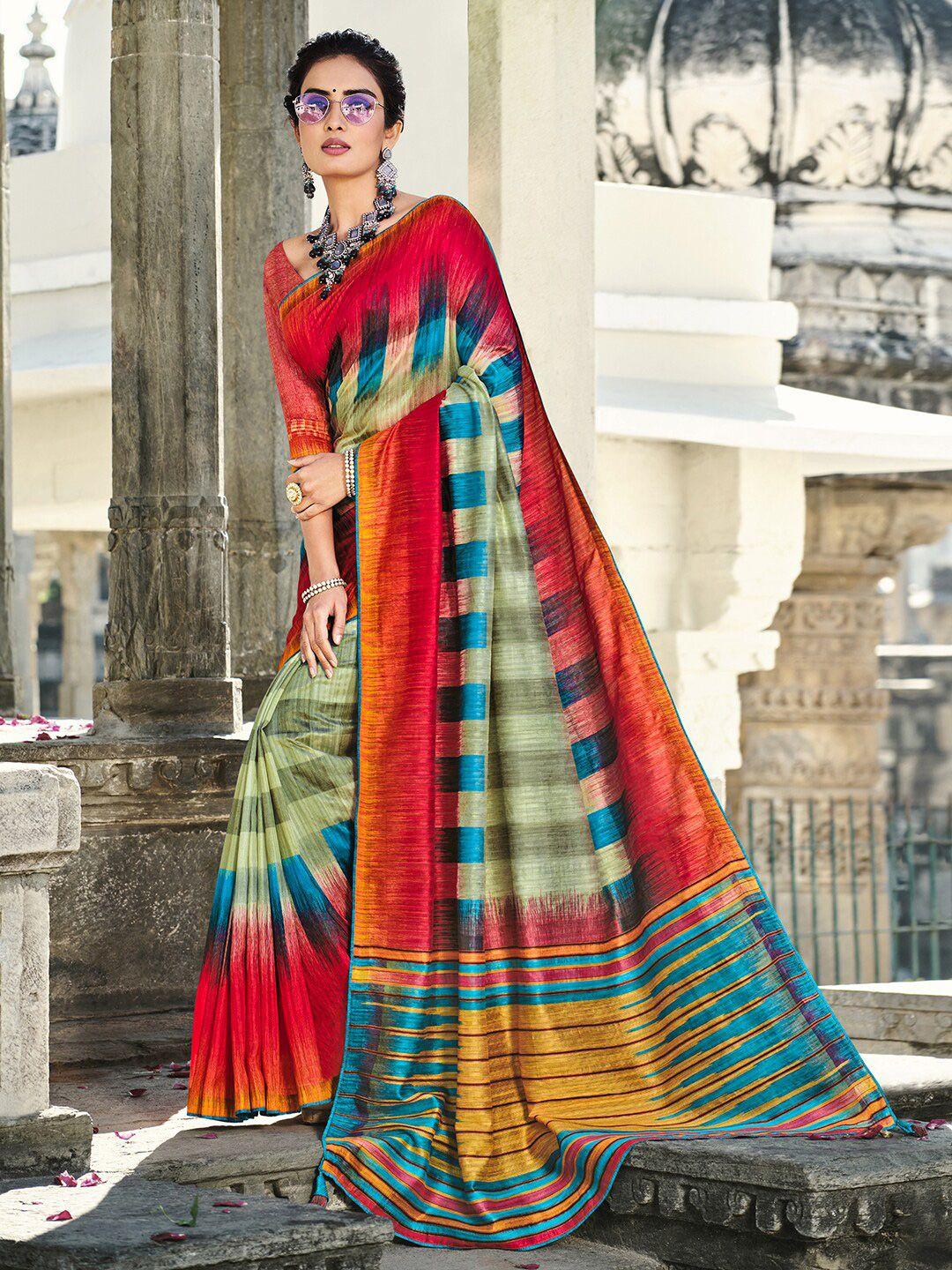 anouk abstract printed saree