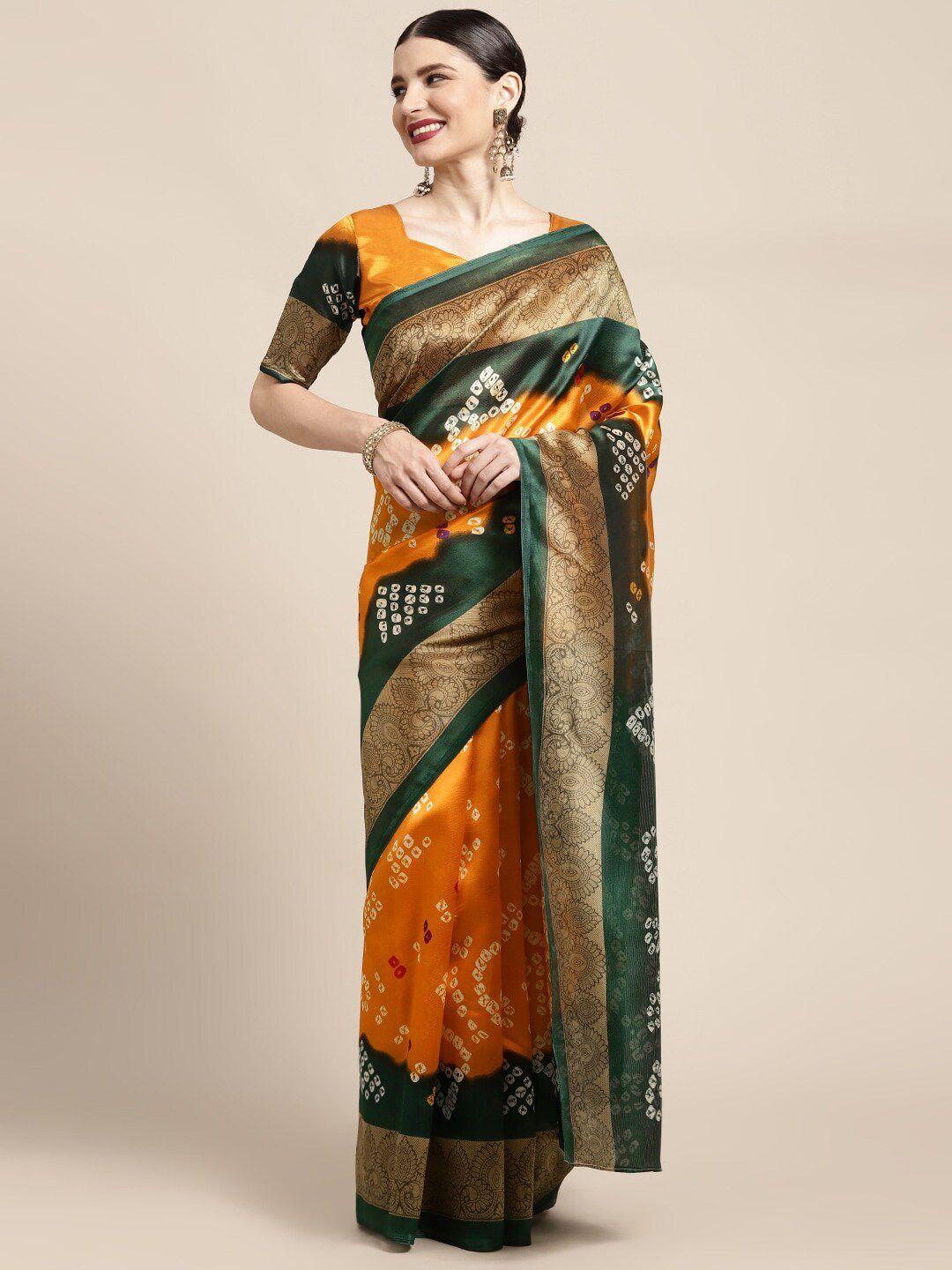 anouk bandhani art silk bandhani saree