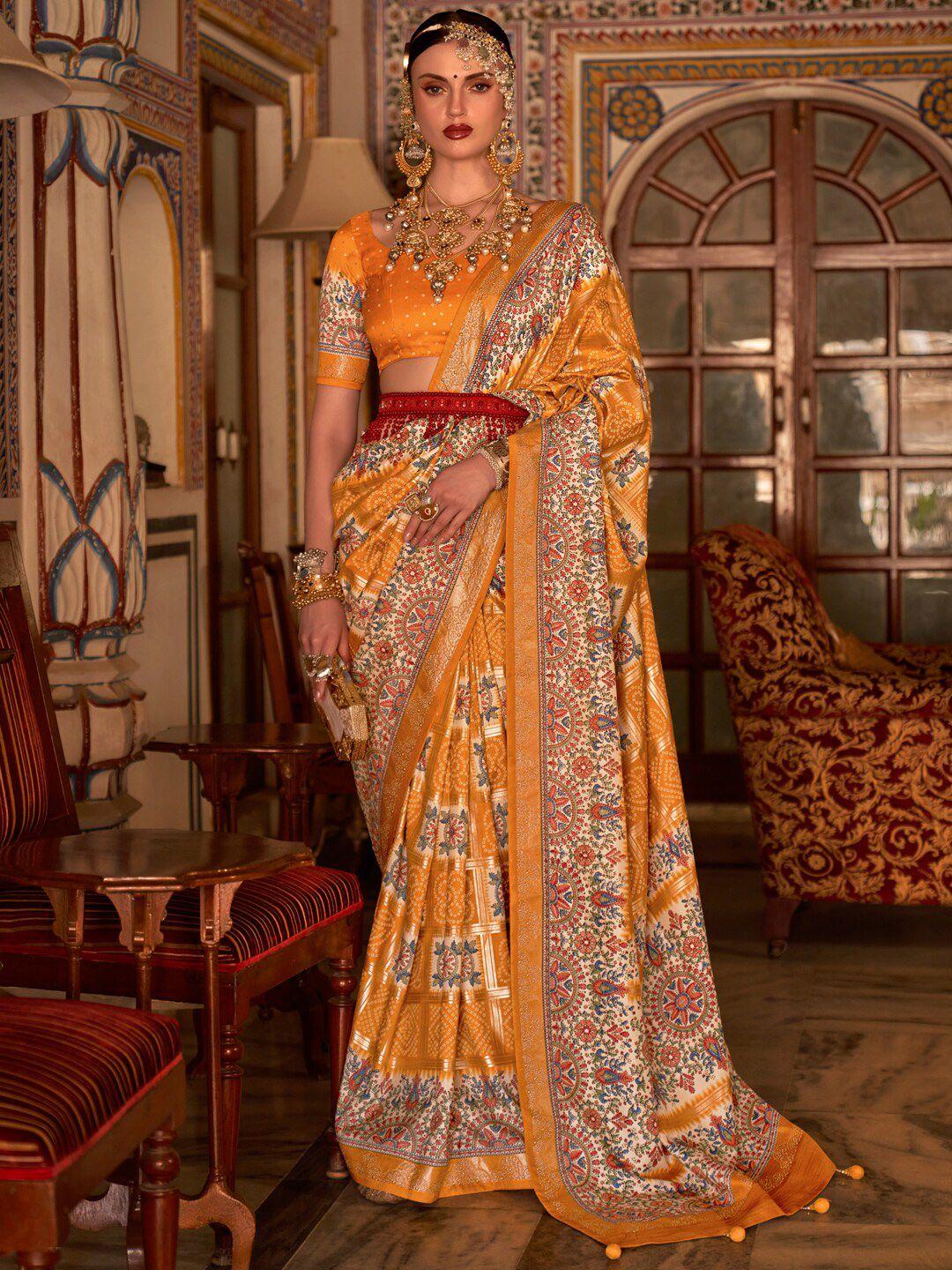 anouk bandhani printed saree