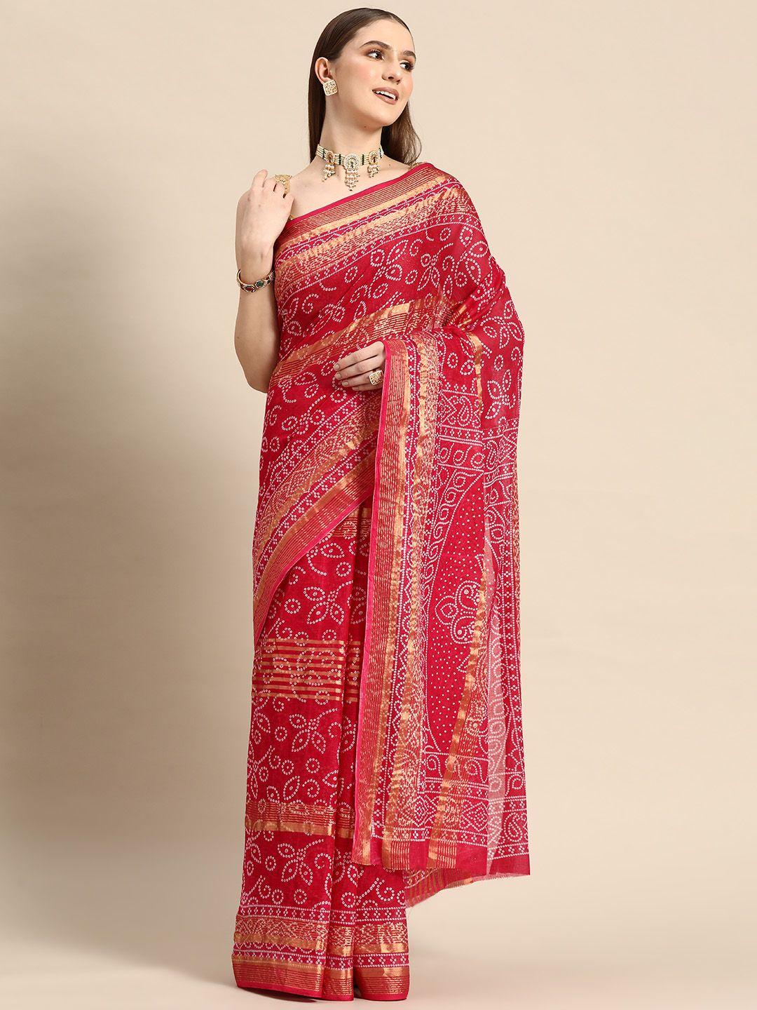 anouk bandhani saree