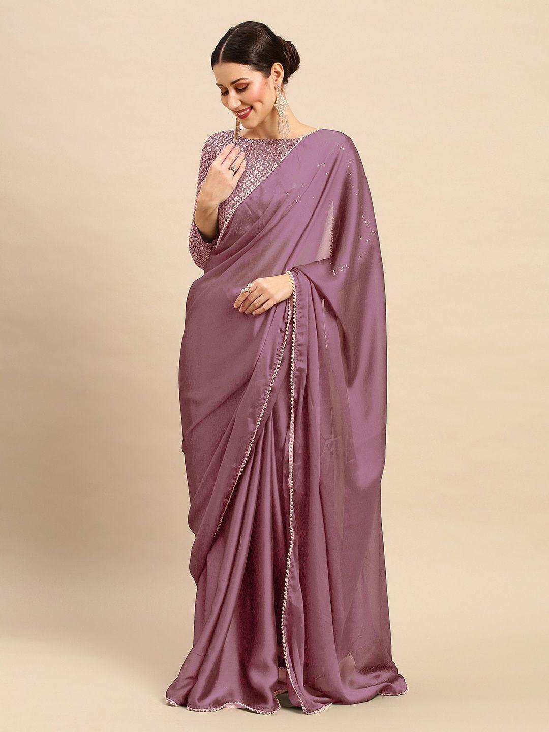 anouk beads and stones detail pure georgette saree