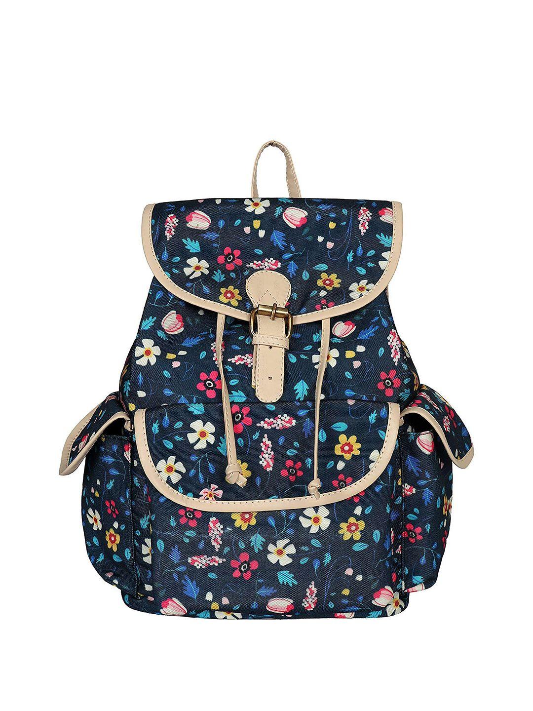 anouk blue floral printed backpack