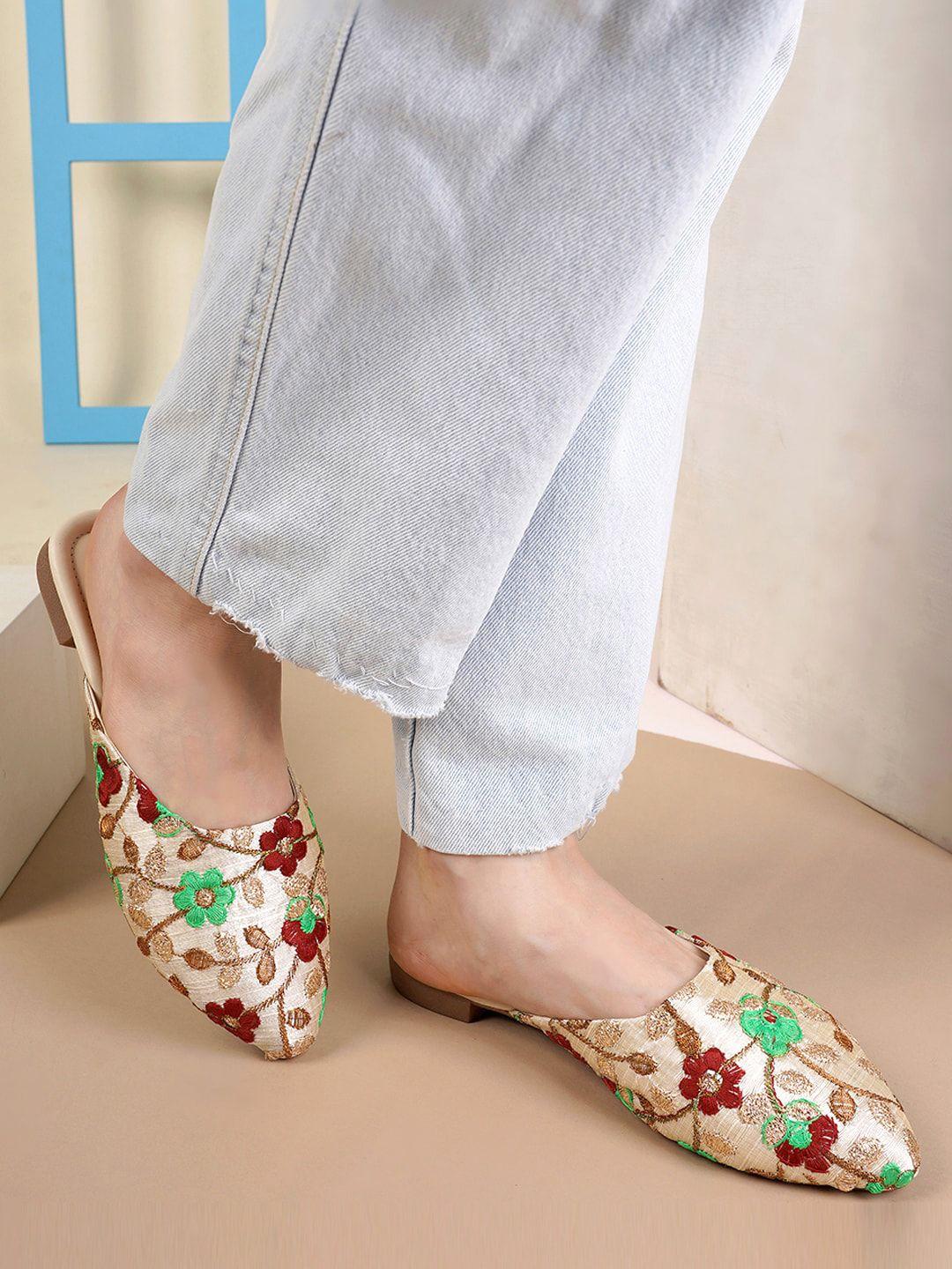 anouk embellished ethnic mules