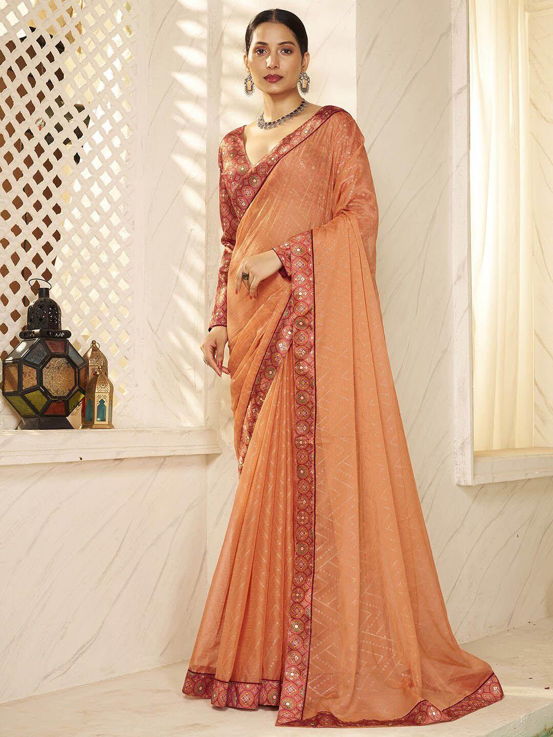 anouk embellished pure chiffon saree