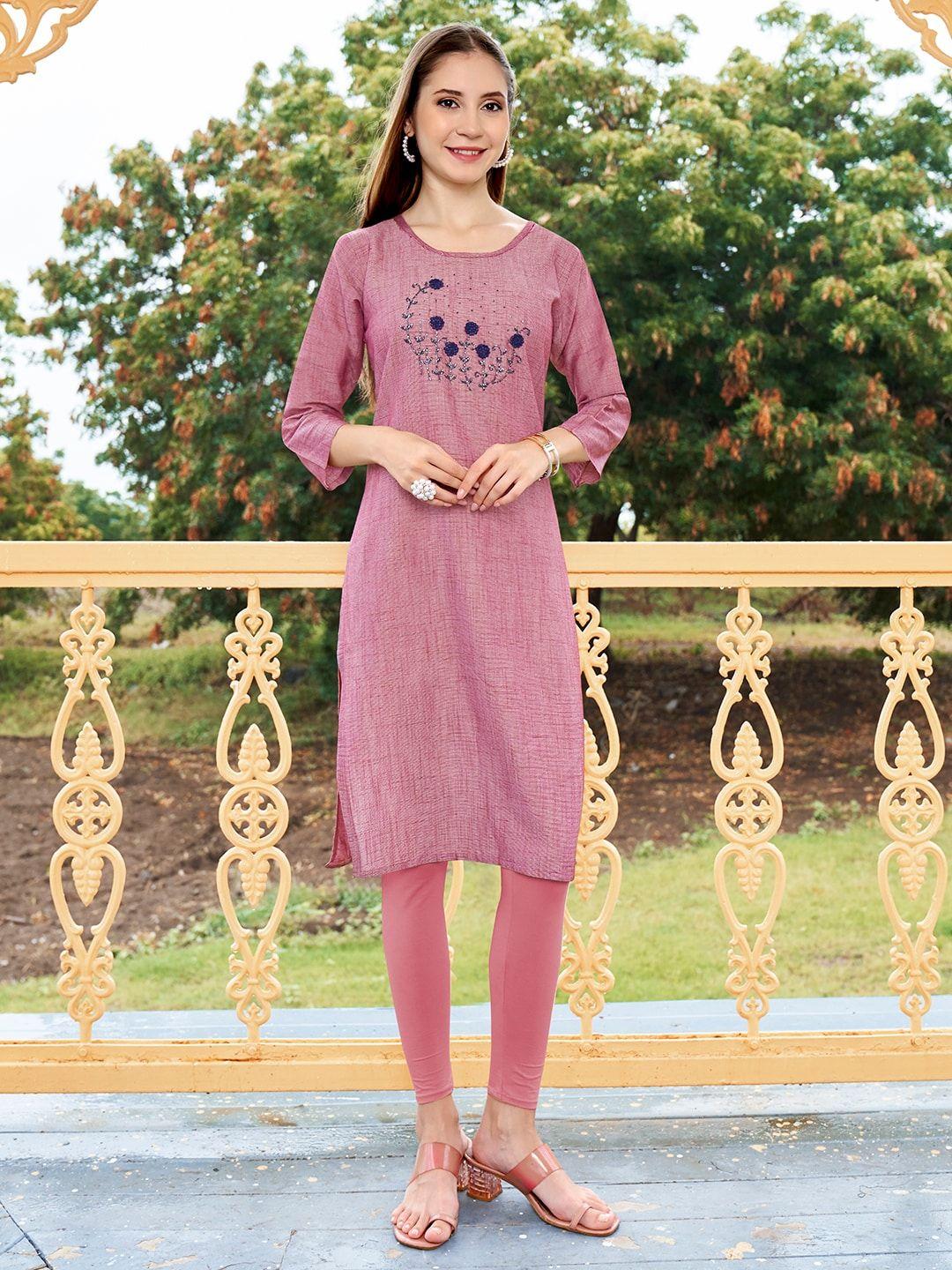 anouk embellished straight kurta