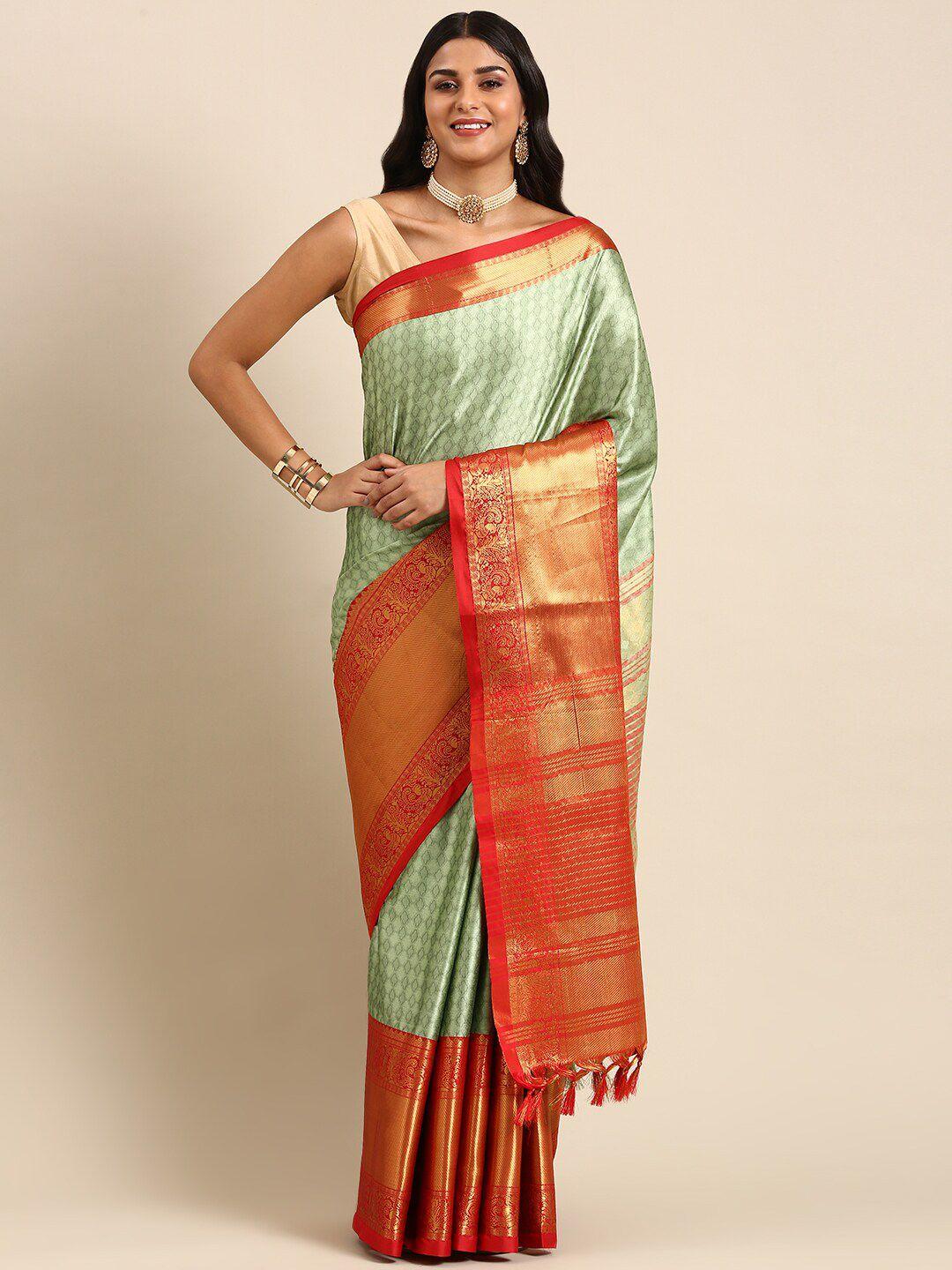 anouk ethnic motif  woven design zari kanjeevaram saree