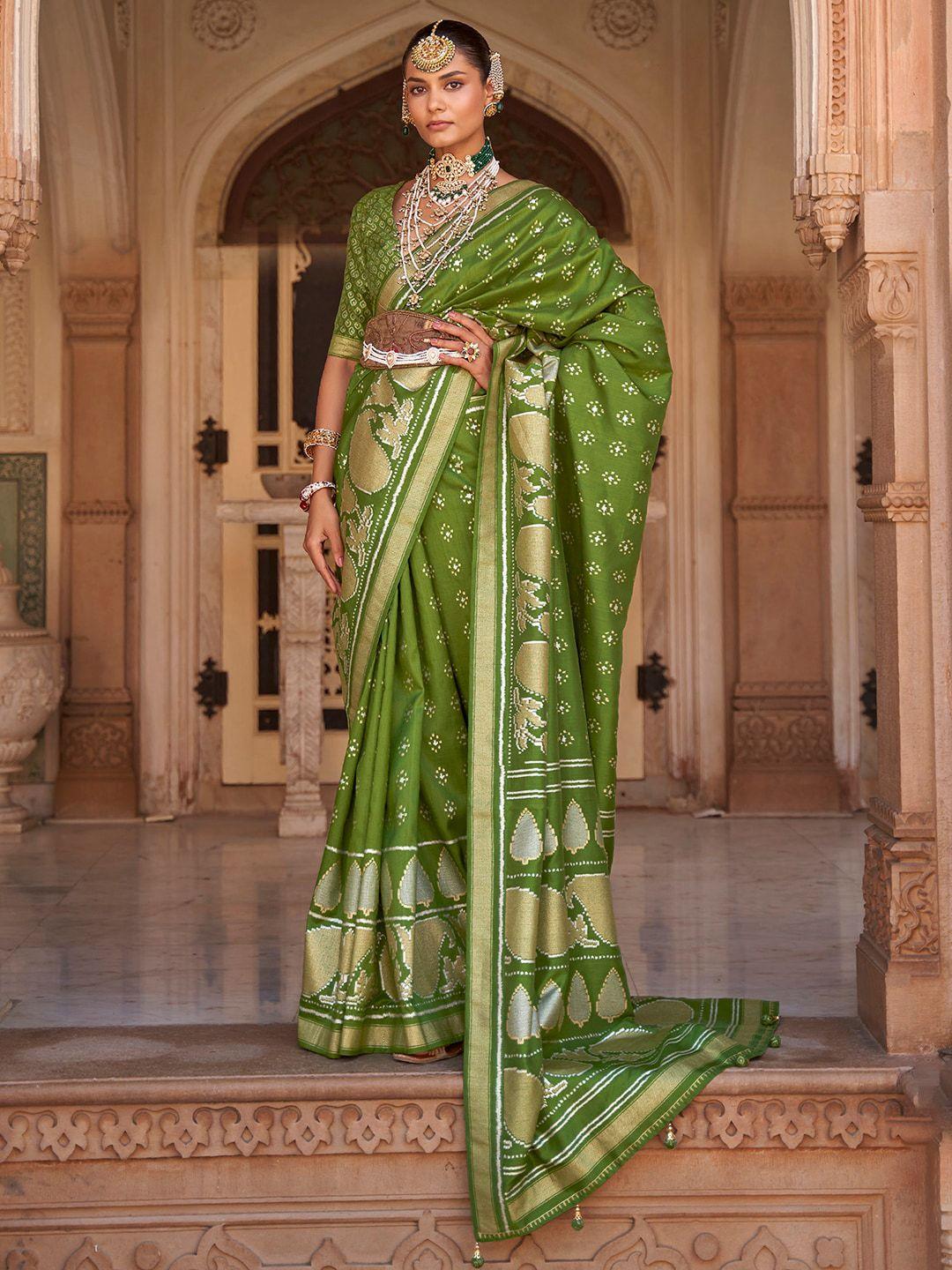 anouk ethnic motif woven design zari banarasi saree