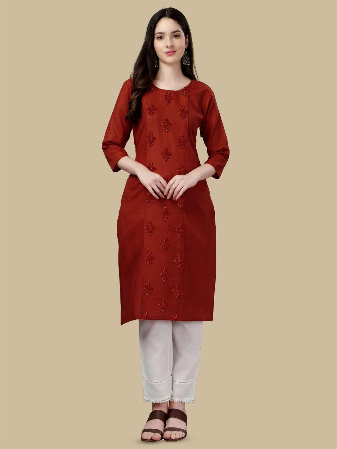 anouk ethnic motifs embroidered sequinned kurta