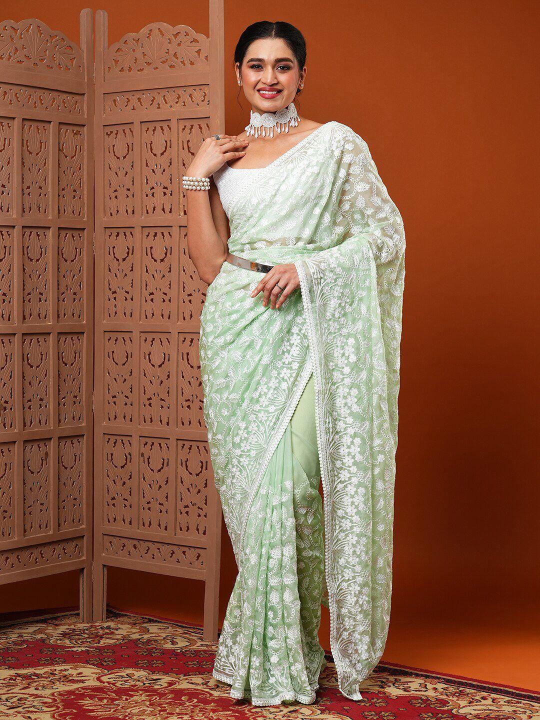 anouk ethnic motifs organza saree