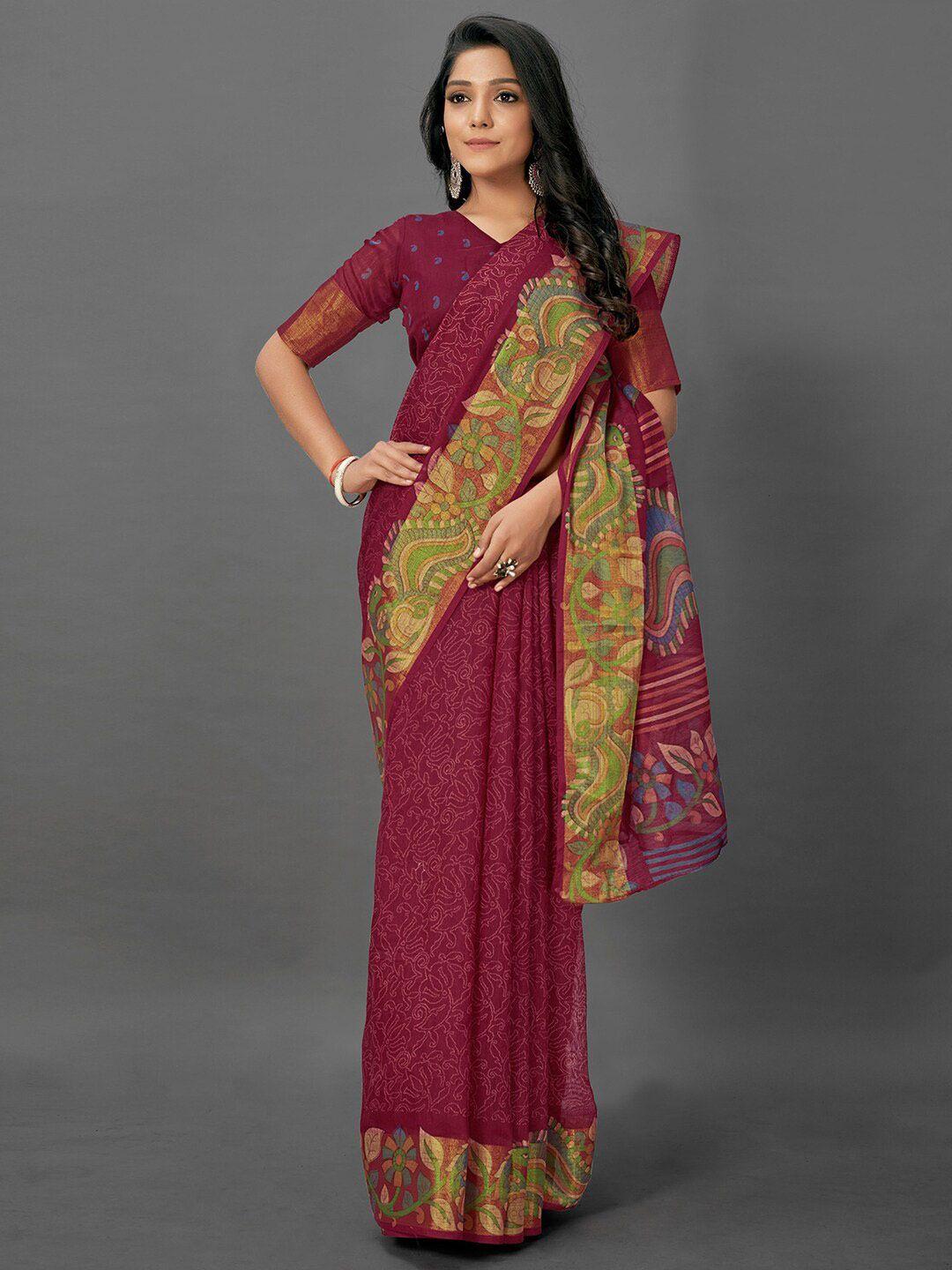 anouk ethnic motifs printed bagh saree