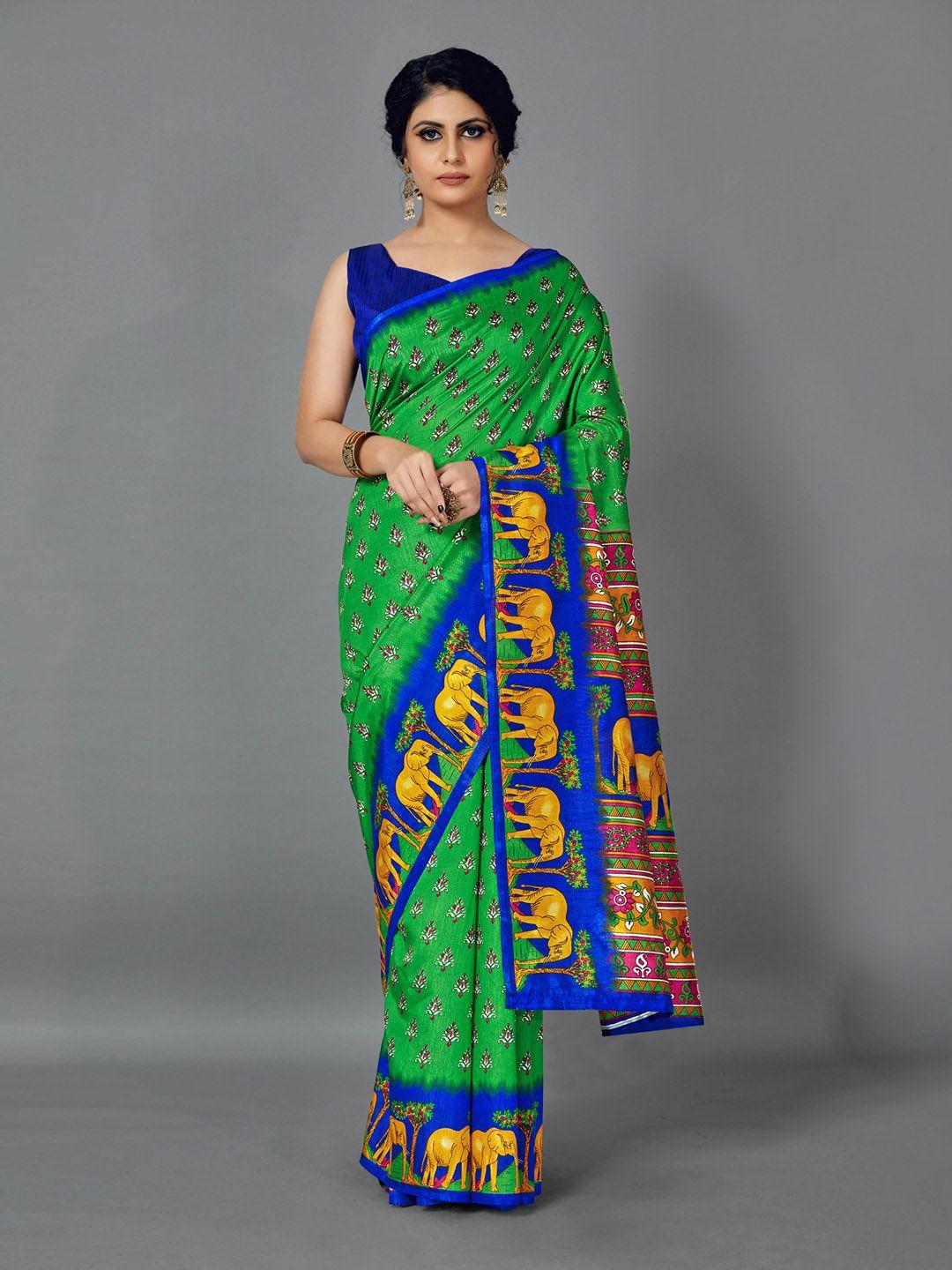 anouk ethnic motifs printed bagru saree