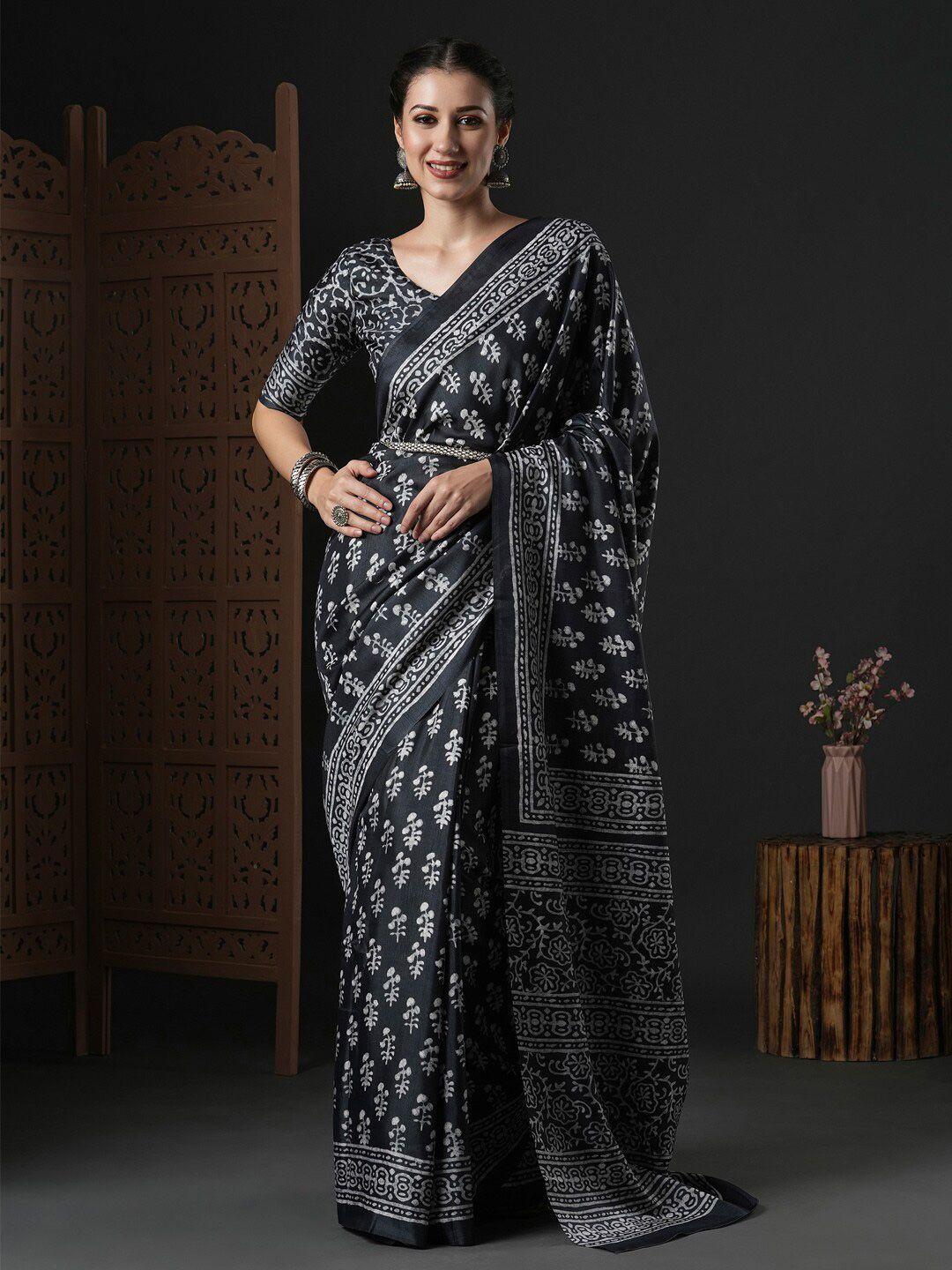 anouk ethnic motifs printed dabu saree